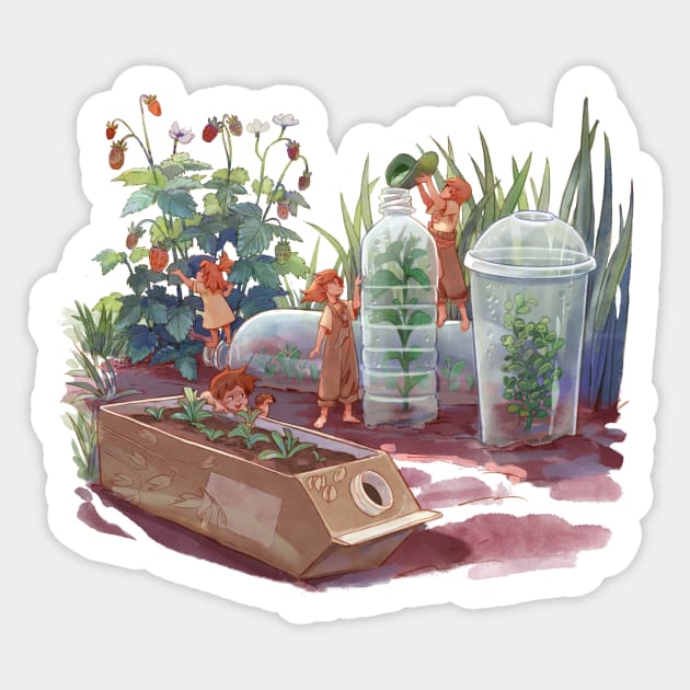 Gardening Sticker by schmoedraws